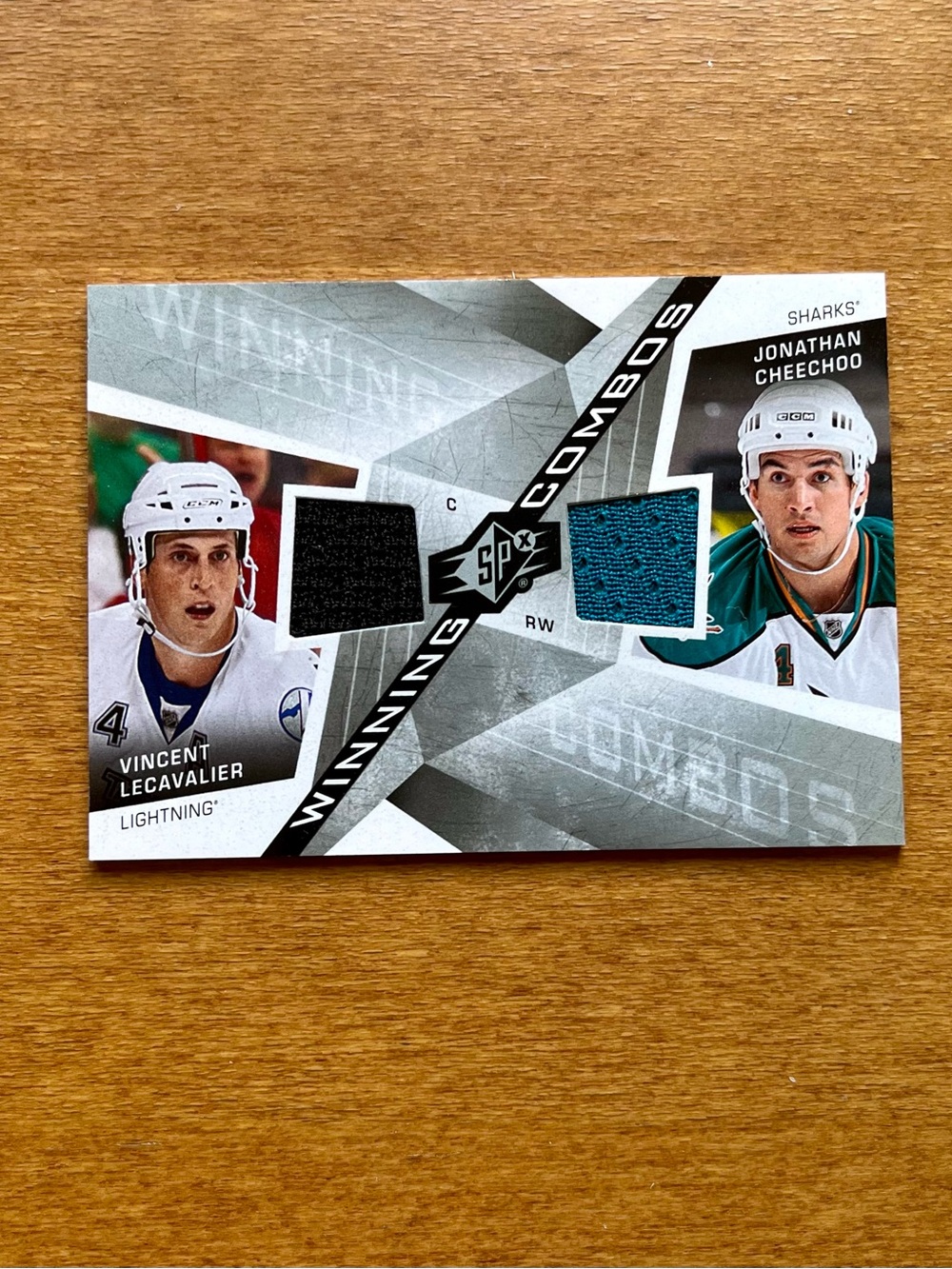 2008-09 SPX Winning Combos (Vincent Lecavalier & Jonathan Cheechoo) Card